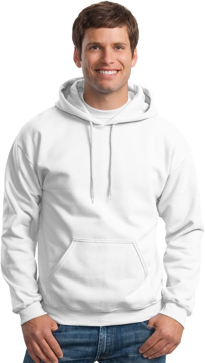 Gildan White Hooded Sweatshirt - All-Day Comfort
