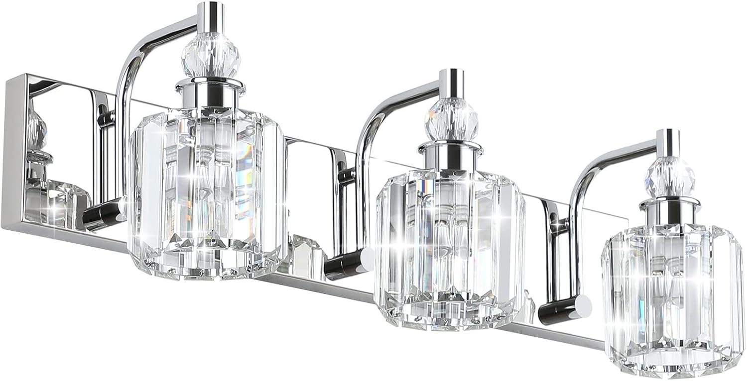 Modern Crystal Bathroom Light Fixtures for Elegant Spaces