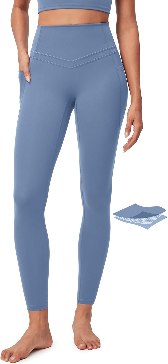 IUGA Compression Leggings with Pockets for Women Tummy Control