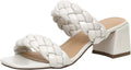 CUSHIONAIRE Women's Onyx Braided Heel Sandal - Memory