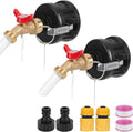 WADEO IBC Tote Adapter 2 PC 2ft Cam Lock to Garden Hose - Converts 2ft