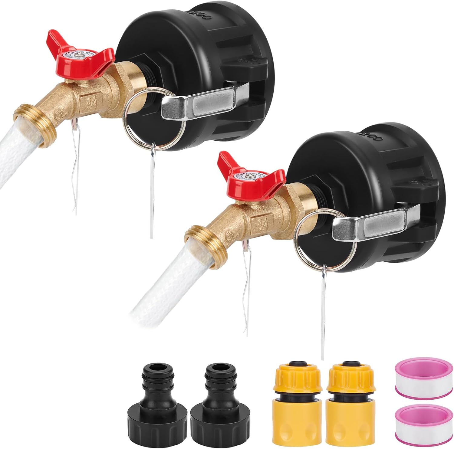 IBC Tote Adapter for Garden Hose Connection with Brass Faucet
