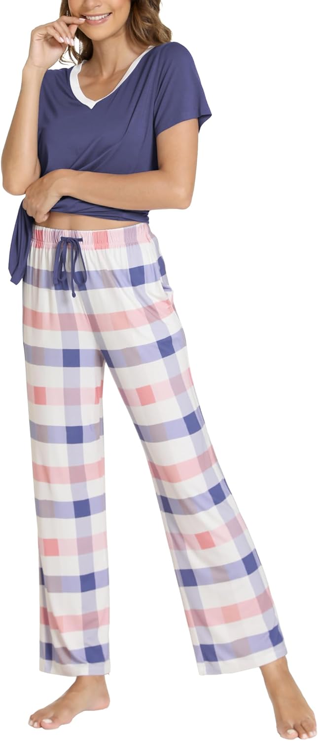 GYS Womens Bamboo Viscose Pajamas Set for Ultimate Comfort