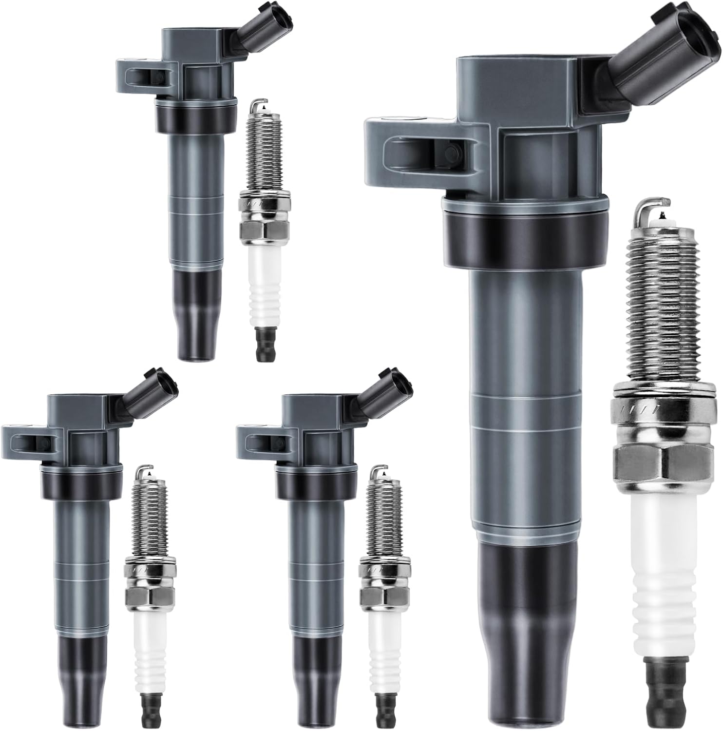 Ignition Coil Pack and Iridium Spark Plugs Set for Hyundai Kia