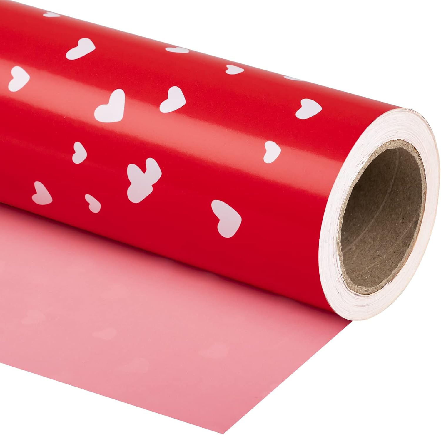 Reversible Jumbo Valentine's Day Wrapping Paper Roll - 30 in x 100 ft