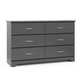 Storkcraft Brookside 6-Drawer Dresser (Gray) - Stylish Nursery Storage