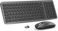 Wireless Keyboard and Mouse Combo - Compact Full Size Silent Keys