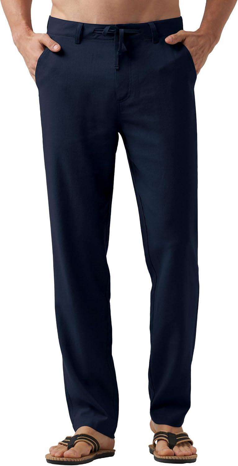 Willit Men's Linen Pants for Casual Summer Comfort and Style