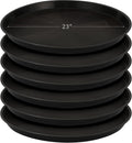 Eccliy 6 Pack Heavy Duty 23 Inch Plastic Plant Saucer Set