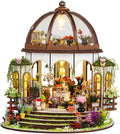 TuKIIE DIY Miniature Dollhouse Kit 1:24 Scale - Mini Greenhouse Room