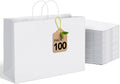 MESHA White Large Paper Bags 16x6x12 in - Durable Recyclable Gift Bags