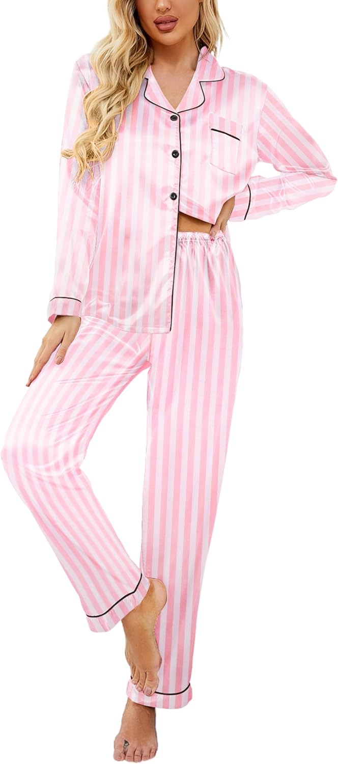 Ekouaer Womens Satin Pajama Set for Ultimate Comfort and Style