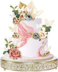 Elegant 16in Gold Metal Cake Stand for Weddings and Parties