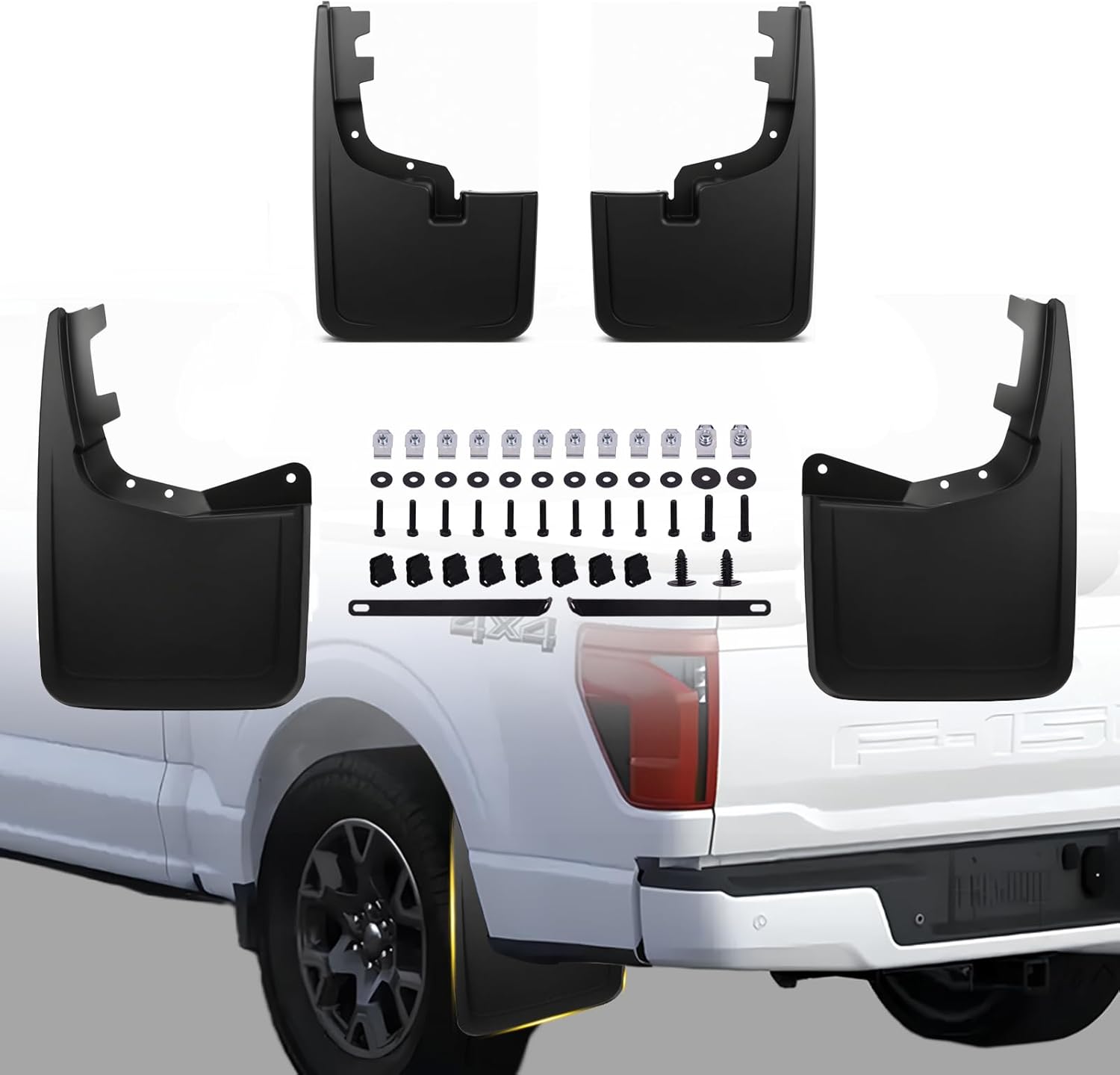 Upgraded Mud Flaps for Ford F150 2021-2025 - No Drilling Needed