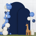 Navy Blue Spandex Arch Cover Set of 2 - Stretch Fitted Backdrop Covers