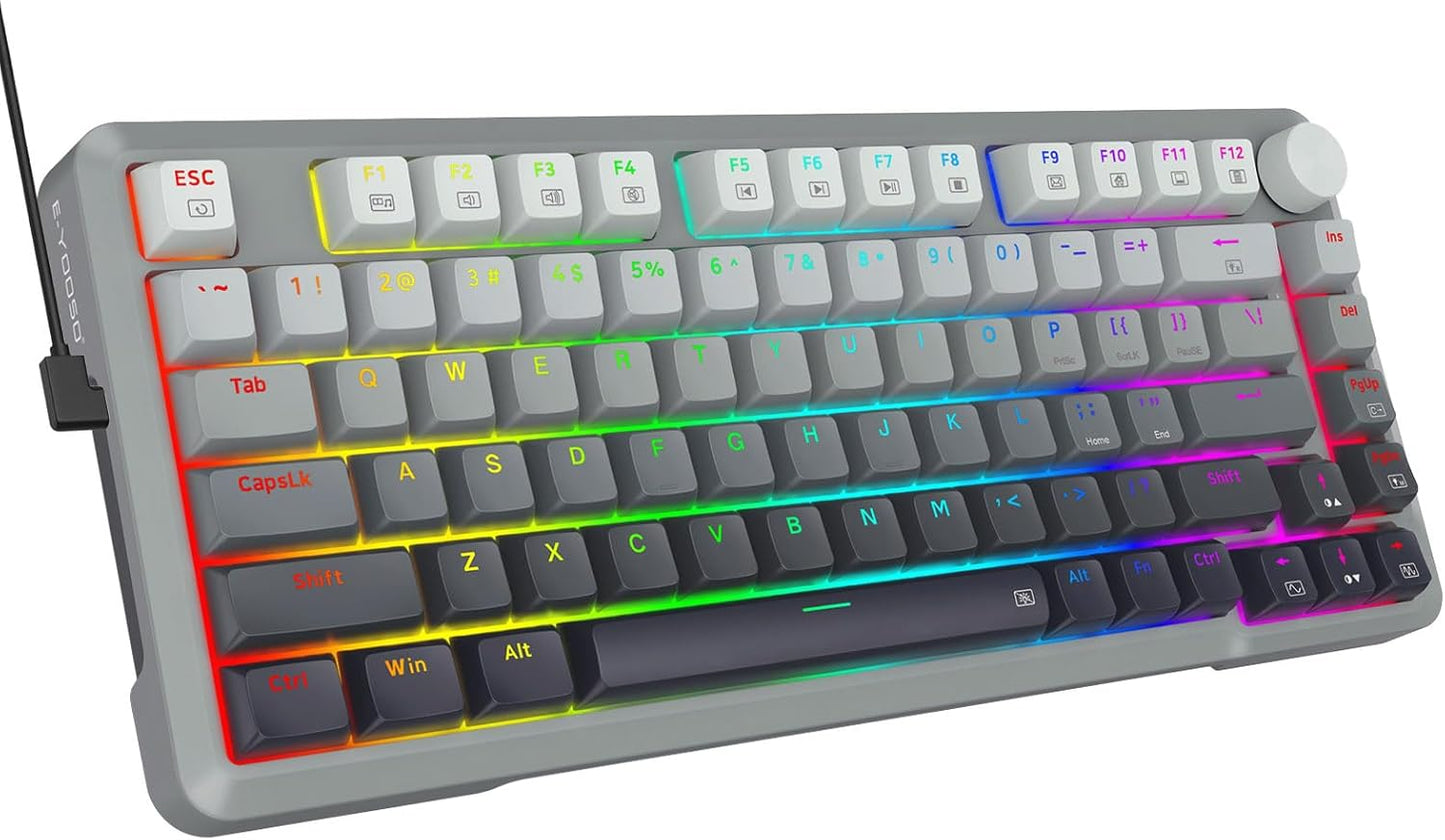 Rapid Trigger Gaming Keyboard with Adjustable Actuation for Gamers