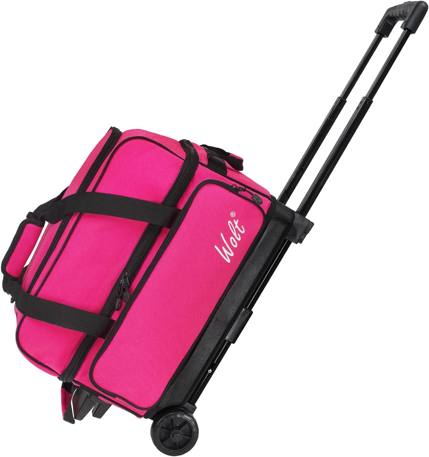 WOLT Double Roller 2 Ball Bowling Bag with Shoe Compartment
