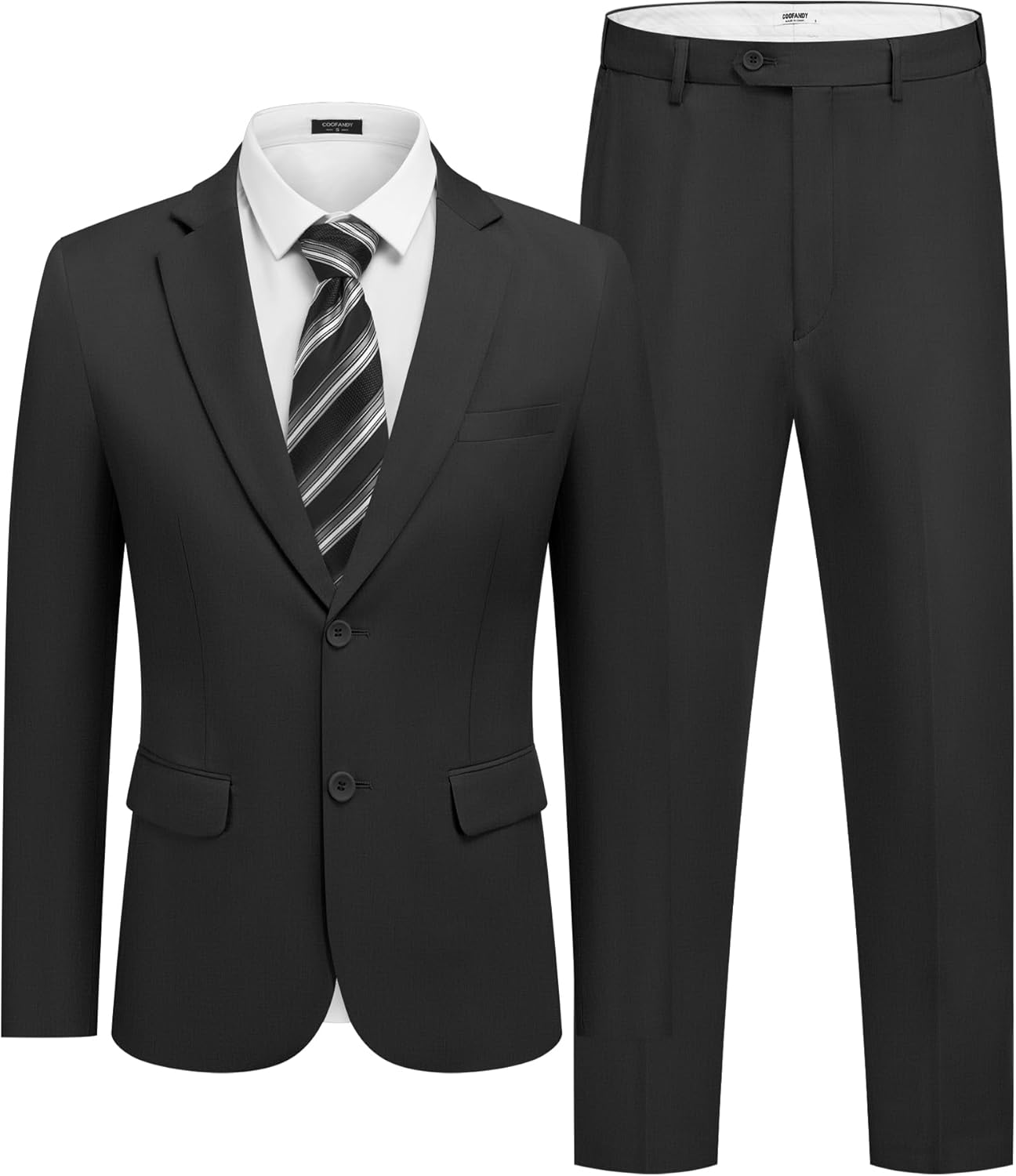 COOFANDY Mens 2 Piece Suit Slim Fit for Wedding and Business