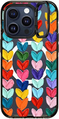 CASETiFY Impact Ring Stand Case for iPhone 15 Pro - Clear Polka Daub