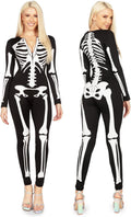 Tipsy Elves Form Fitting & Flattering Skeleton Bodysuit for Halloween