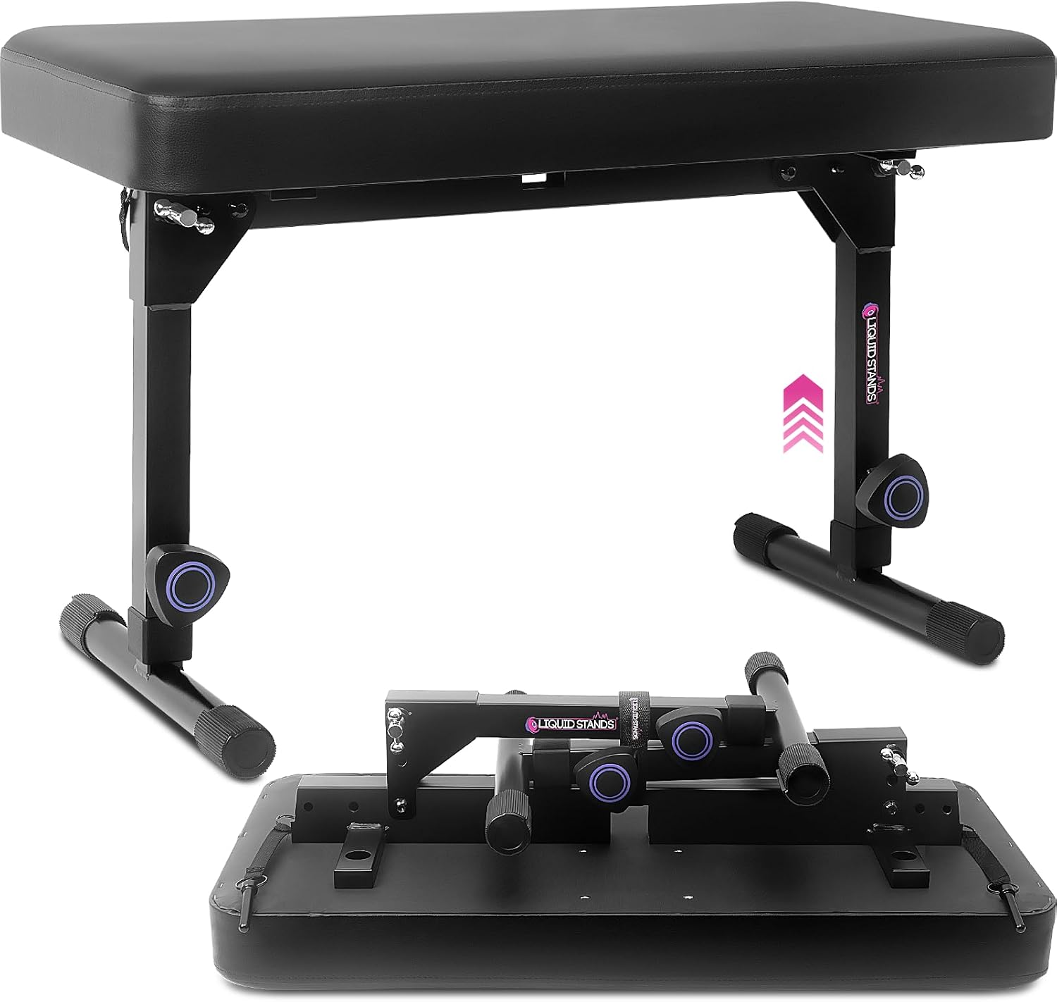 Foldable Dual Adjustable Piano Bench for Musicians and Students