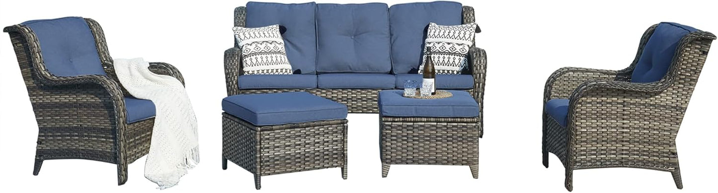 Rilyson Outdoor Patio Wicker Furniture Set for Comfort & Style