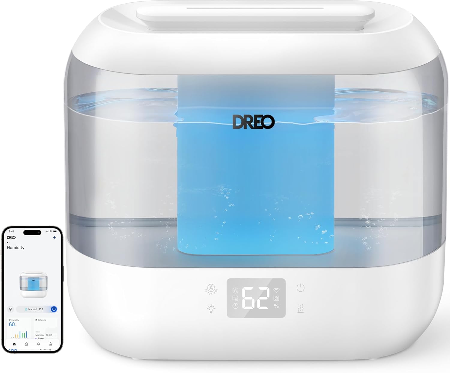 Dreo Smart Humidifier for Bedroom with Voice Control and Nightlight