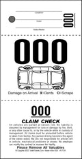 3 Part Valet Parking Tickets (1000 Tickets) - Heavy 110lb Card Stock