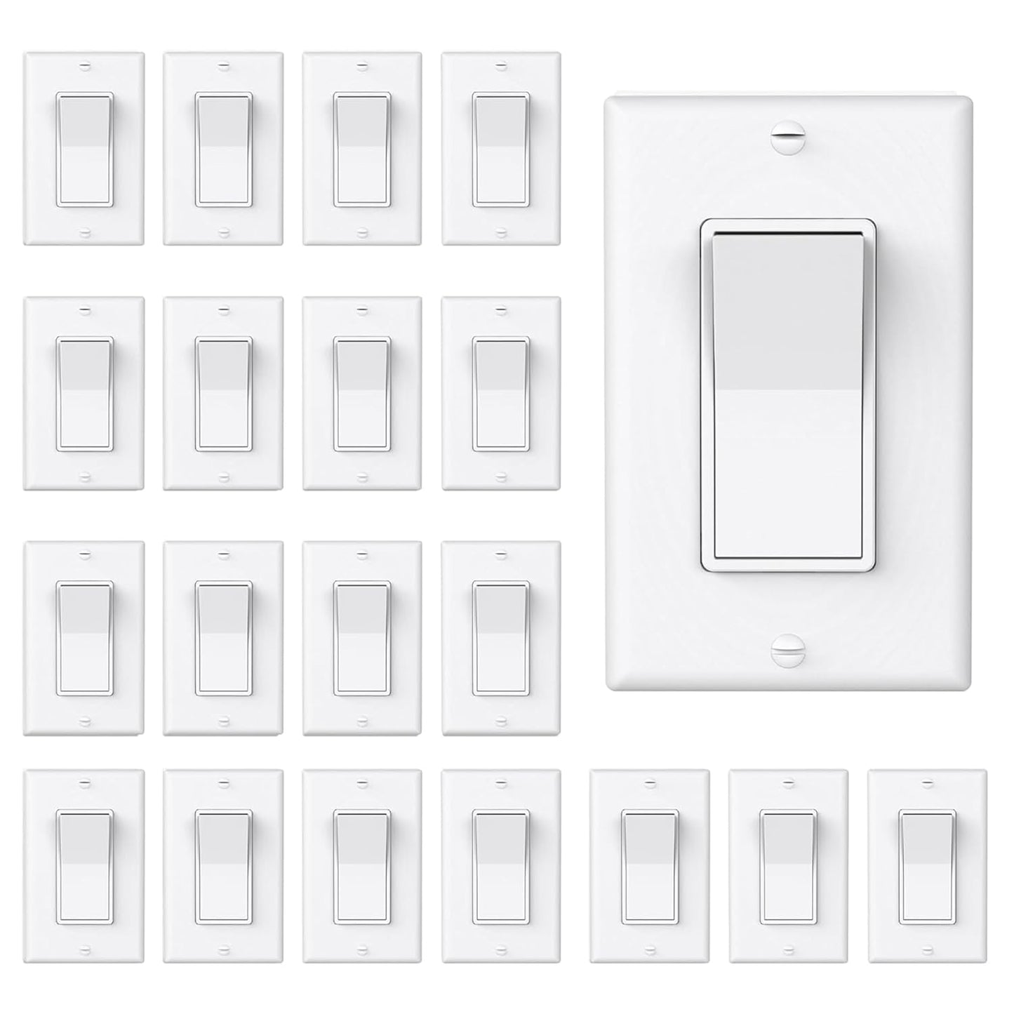 ThunderWay 3-Way Light Switch - 15A Electrical Decorator Switch