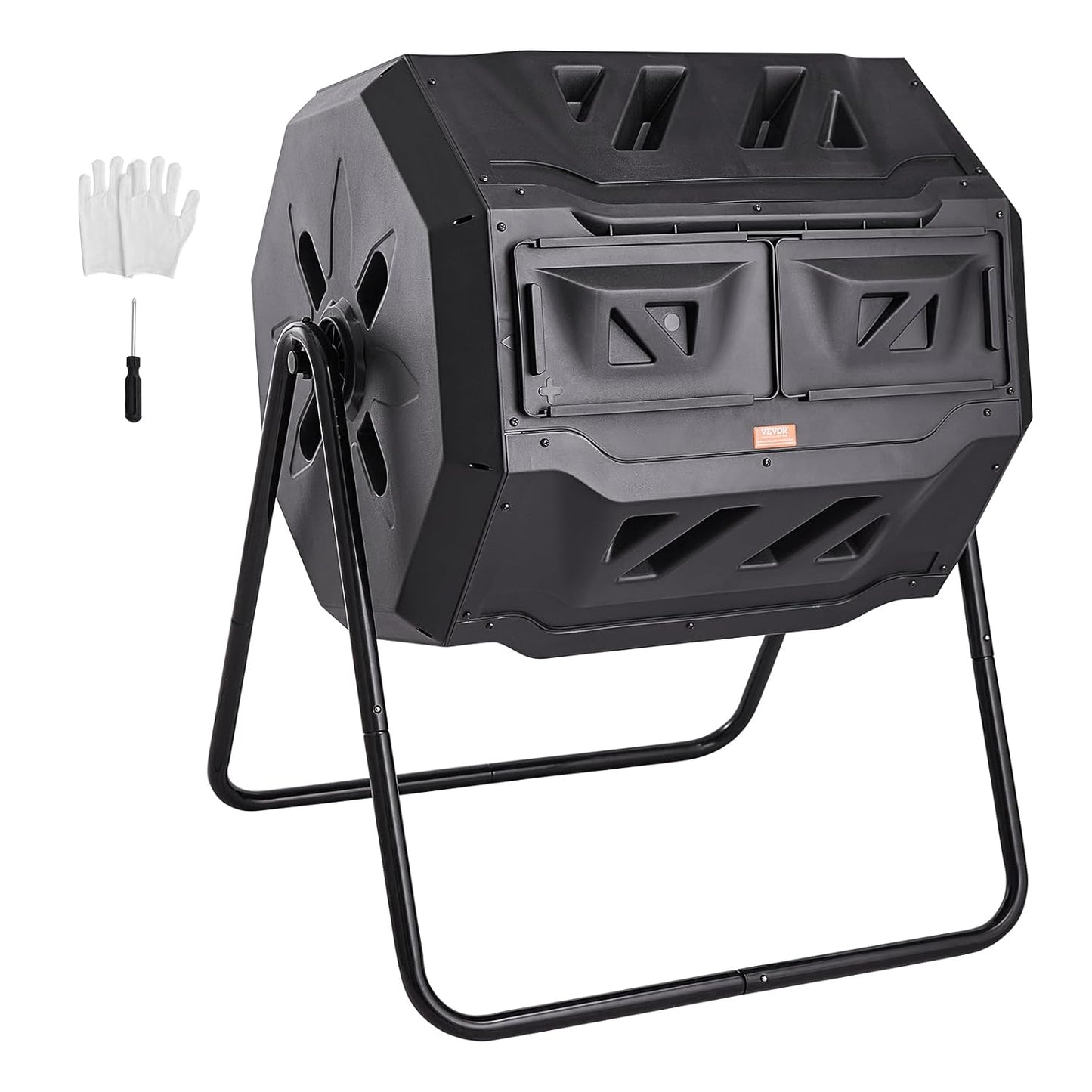 VEVOR Compost Bin 43-Gal Dual Chamber Tumbler for Efficient Composting
