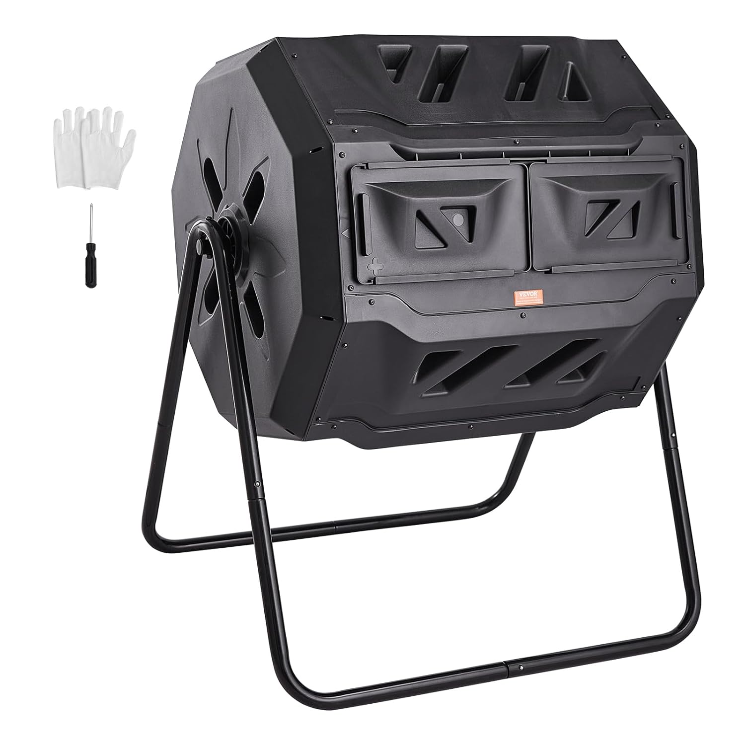 VEVOR Compost Bin 43-Gal Dual Chamber Tumbler for Efficient Composting