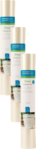 Cricut Premium Permanent Vinyl Pearl Pastel Ivory 3-Pack - Durable