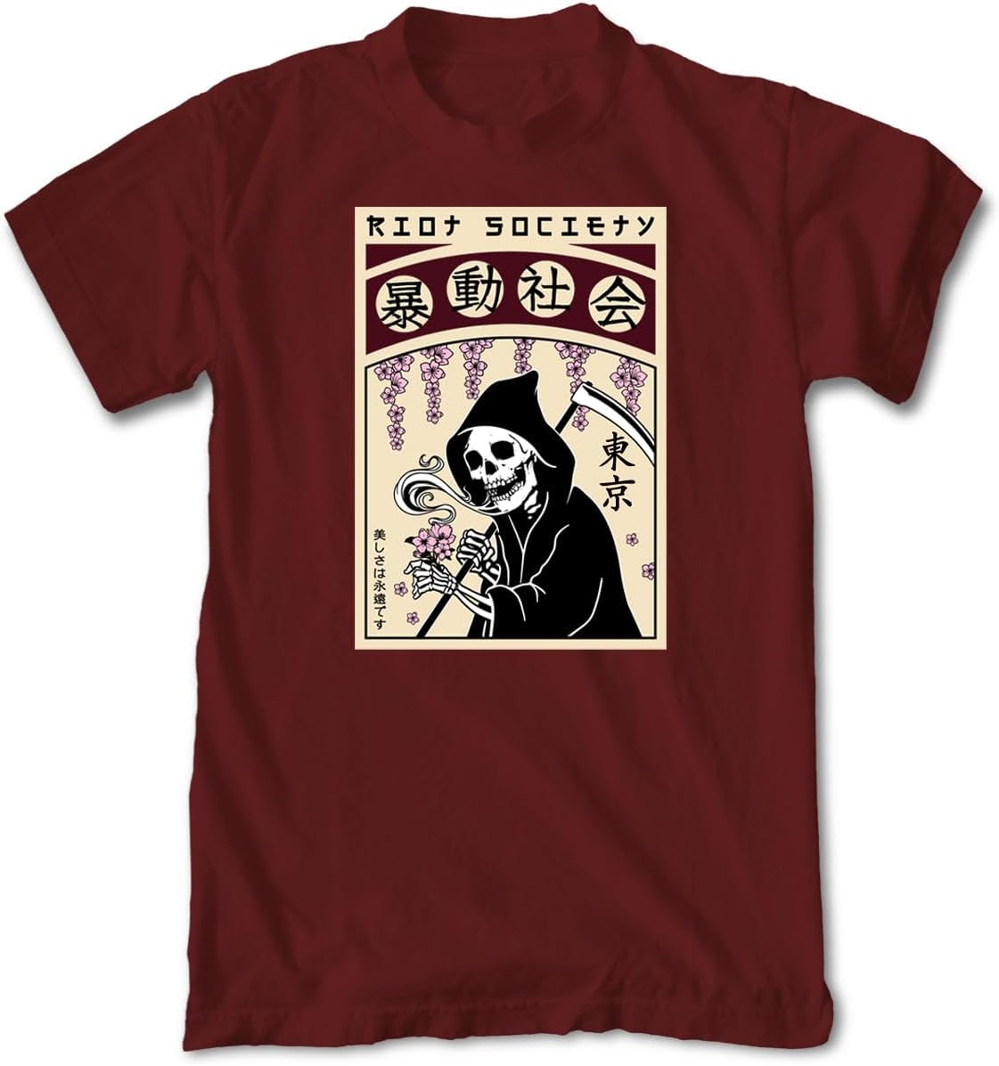 Riot Society Men's Graphic T-Shirt with Reaper Design