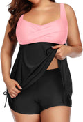Aqua Eve Plus Size Women's Swim Tankini with Comfy Short Bottoms