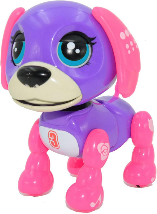 Smart Electronic Robot Dog Toy - Gift for Girls 3-8 Voice ControlIntelligent Talking (Dark Purple)