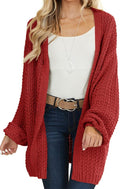 Maroway Womens Cardigan Solid Color Long Sleeve Open (Style 5SD6)