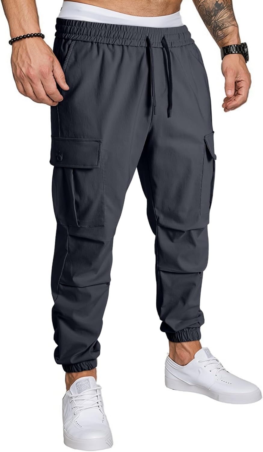 JMIERR Mens Casual Cargo Joggers Pants for Comfort and Style