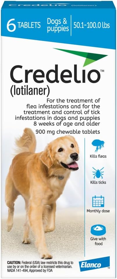 Credelio Tick & Flea Treatment for Dogs 50.1-100 lbs - 6 Months