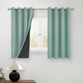 Blackout Curtains 54in Frosty Green 2 Panels - Thermal, Noise Reducing