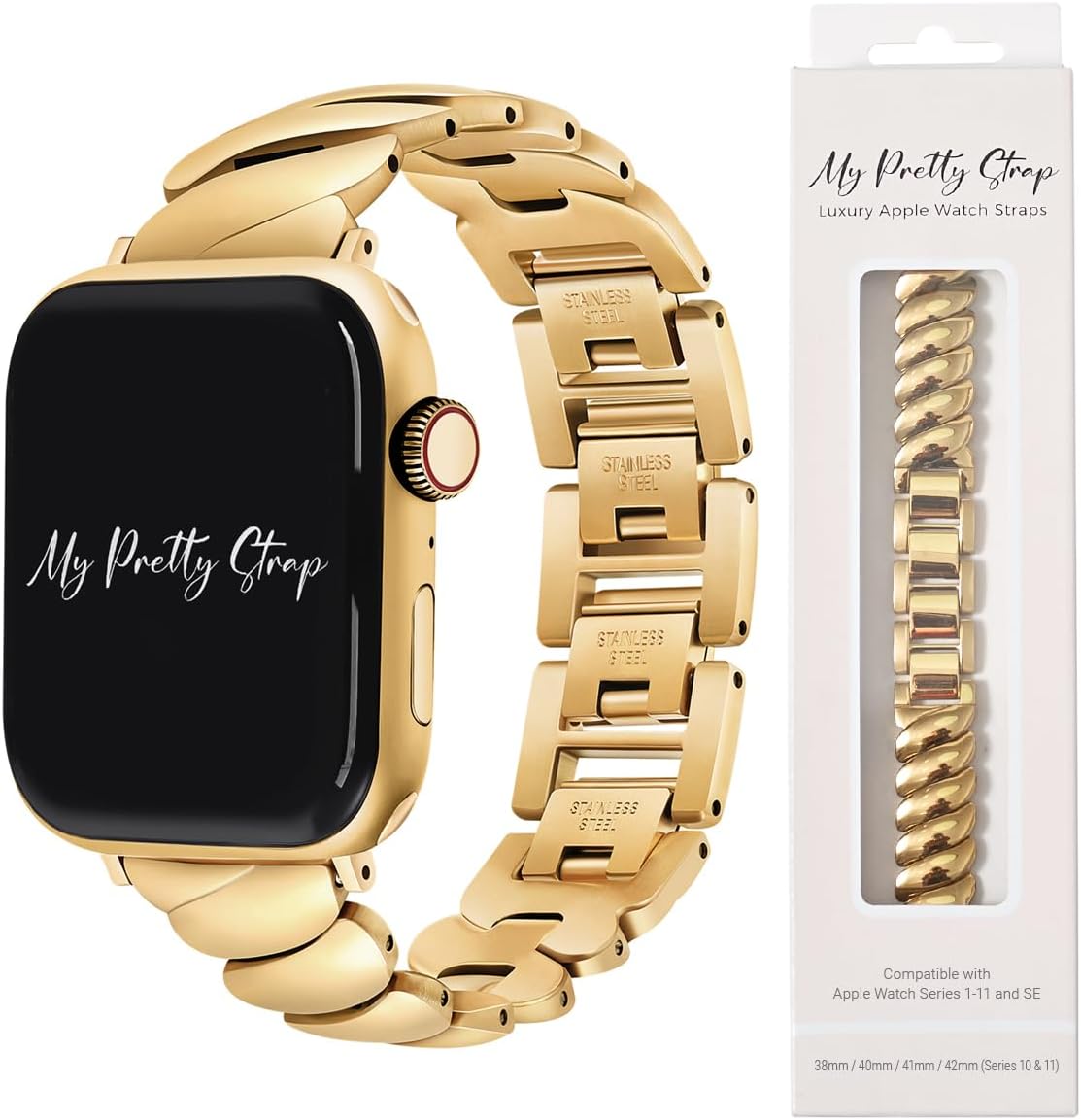 Premium Stainless Steel Apple Watch Band for All Wrist Sizes