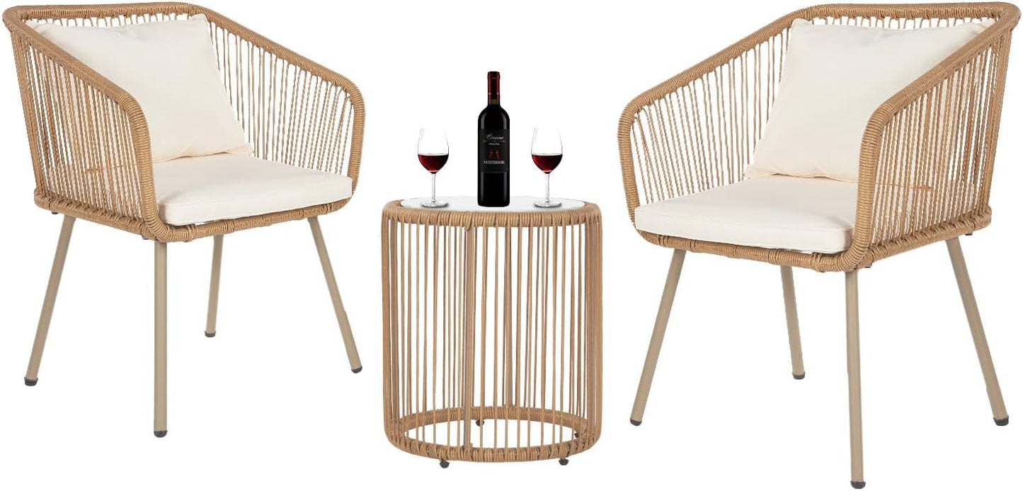 FDW 3-Piece Outdoor Furniture Set for Stylish Patio Relaxation