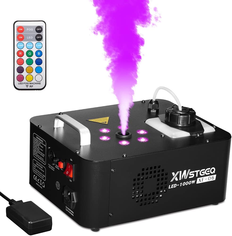 Vertical Fog Machine 1000W with LED Lights for Parties and Events