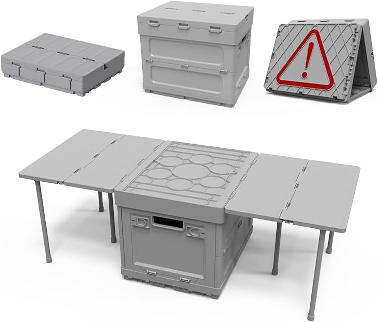 Aimisin Folding Camping Box: Portable Table & Storage
