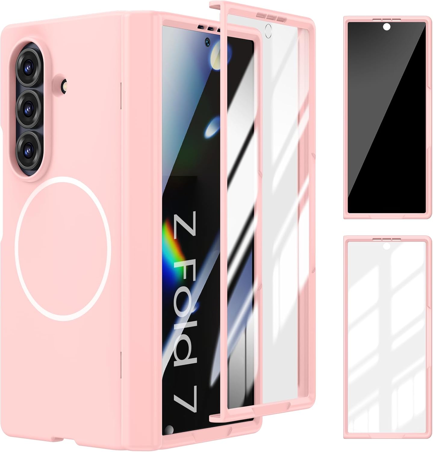 Magnetic Case for Samsung Galaxy Z Fold 7 with Privacy Protector