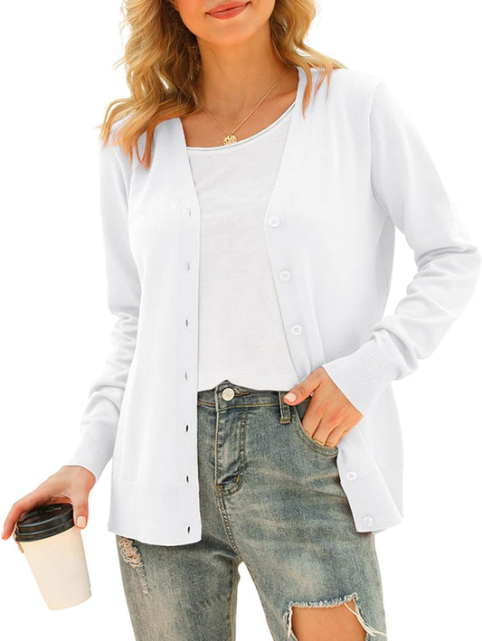 VIISHOW Women's V Neck Button Down Cardigan Sweater for Style