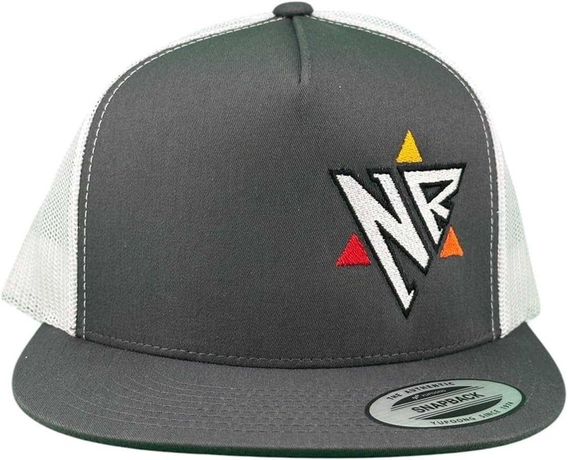 Stylish Gray & White Embroidered Trucker Hat by NICERIDE