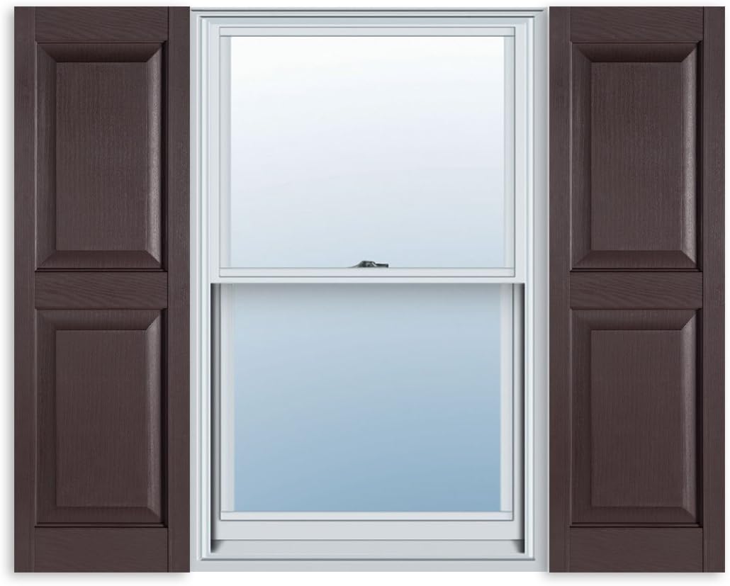 Exterior Solutions Standard Raised Panel Vinyl Shutter Pair Review