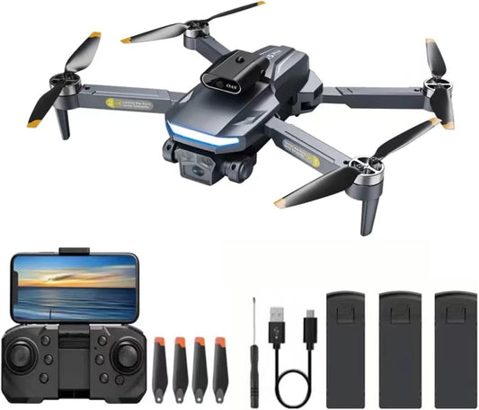 Advanced Gray Camera Drone for Beginners & Adults - Brushless Motors, Optimal Obstacle Avoidance