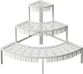 aboxoo 3 Tier Plant Stand Quarter Round Corner Shelf - Space-Saving