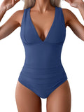 One Piece Swimsuit for Women Tummy Control Plunge V Neck - Slimming is